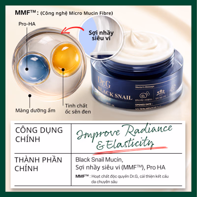 Kem dưỡng ốc sên đen Dr.G Black Snail Cream 50ml