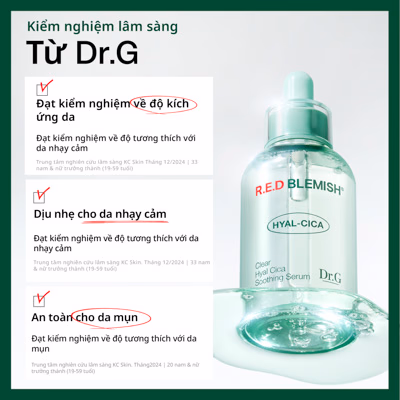 Serum cấp ẩm và làm dịu Dr.G R.E.D Blemish Hyal Cica Soothing Serum 50ml