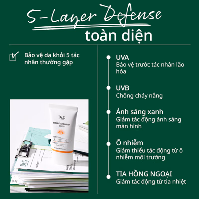 Kem chống nắng nâng tông Dr.G Brightening Up Sun+ SPF50+ PA+++ 50ml