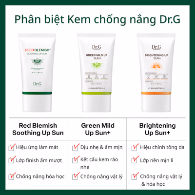 Kem chống nắng nâng tông Dr.G Brightening Up Sun+ SPF50+ PA+++ 50ml